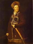 Aleksander Orlowski Self portrait in Cossacks dress France oil painting artist